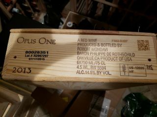 Opus One 2013 Vintage Empty Wood Wine Case 2