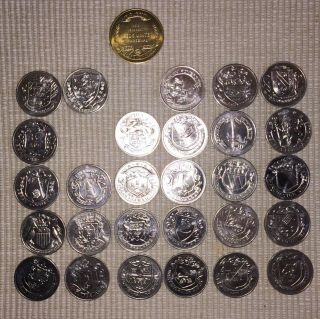 Vintage Fa Cup Centenary (1872 - 1972) Esso Coins Set (barnsley & Burnley Missing)