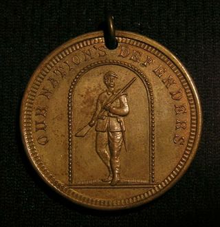 Antique " Our Nations Defenders " Civil War Soldier Medal - Gar
