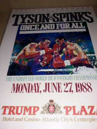 Mike Tyson Vs Spinks Official Program Once And For All June 27,  1988 Trump Plaza