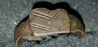 Very rare Post Medieval bronze tiny Ladies ring, .  L98o 2