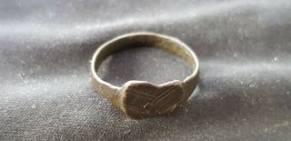 Very rare Post Medieval bronze tiny Ladies ring, .  L98o 3