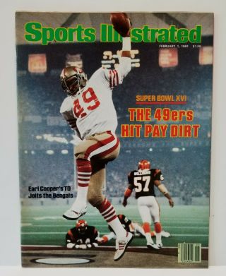 February 1982 Sports Illustrated Joe Montana San Francisco 49ers Bowl Xvi
