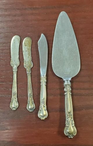 Gorham Sterling Silver Chantilly Pattern Spreaders,  Butter Knife,  Cheese Knife