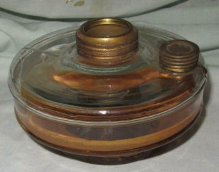 Antique Cast Bracket Lamp w/ Font,  Chimney,  & Merecury Glass Reflector 3