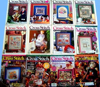 Vintage Cross Stitch & Country Crafts 12 Back Issues 1987 - 1996