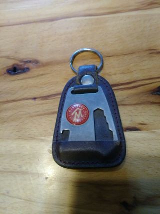 Vintage Marlboro Country Store Bottle Opener Leather Key Chain & Multi Tool