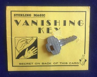 Vintage Sterling Magic Trick Vanishing House Key Like Hoo Coin 1970’s