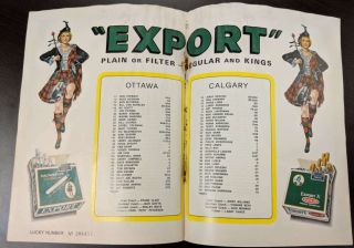 1968 Grey Cup Souvenir Program Calgary Stampeders Ottawa Rough Riders Poor 51247 3