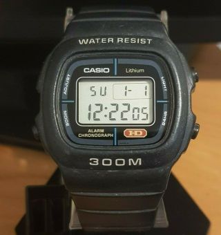 Vintage Casio Hd 300m Diver Lcd Watch Dw - 300 Japan 80 