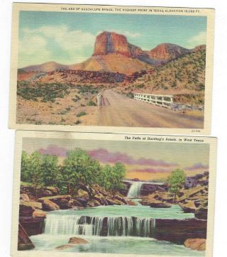 4 West Texas vintage postcards Oil Fields Rio Grande Harding Ranch Gudalupe Ra 2