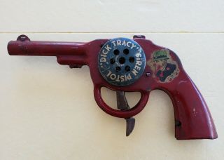 Antique Vintage Dick Tracy Siren Gun Pistol It Tin 1930 