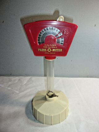 Vintage Zell Park - O - Meter Coin Bank Sign Display Statue / Look