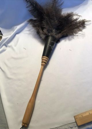 Vintage Ostrich Feather Duster 24” Long With Wooden Handle,  14,  Usa