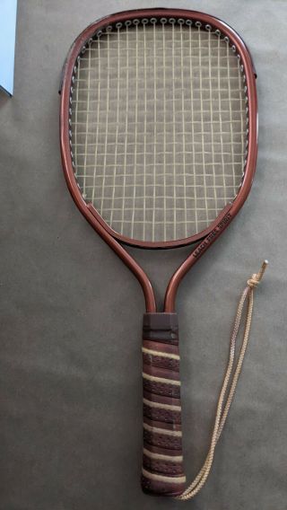 Vintage Leach Racquetball Racket Brown Spirit
