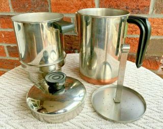 Vintage Mid - Century Revere Ware Drip - O - Lator 8 Cup Coffee Maker - 2