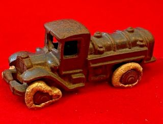 B2) Vintage Ac Williams Cast Iron Toy Truck Tanker Arcade Kenton