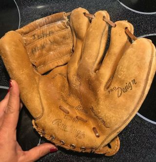 Johnny Podres Rawlings G300 Baseball Glove Pro Design Hinged Pad Usa 1955 Eras