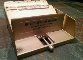 Vintage Business Card Roledex Nj Motor Truck Association Atlantic City Nj