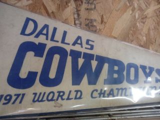1971 NFL Dallas Cowboys Bowl Full Sz Pennant Orig - Vtg - Old 3