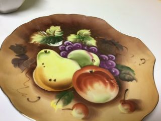 Vintage Lefton China Hand Painted Fruit Design Plate