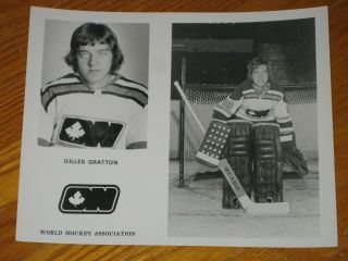 Ottawa Nationals Gilles Gratton Wha Media Photograph / Picture 1972 - 73