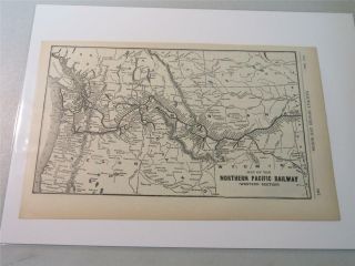 Vintage Map Of Northern Pacific Railway Western Section From 1906