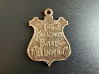 Antique Cast Iron Brunswick Balke - Collender Co.  Pool Chalk Counter - Weight