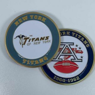 York Titans Afl Nfl 1960 - 1962 Commemorative Football Challenge Coin - Jets
