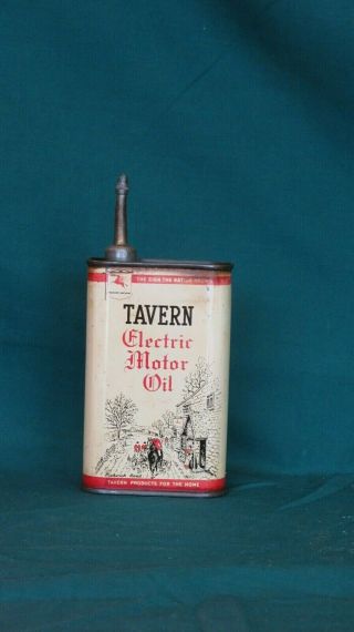 Antique Mobil Oil Tavern Electric Motor Oil Can Socony Vacuum Oil Co 62