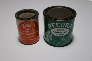 Vintage Pecora Aquarium Cement And Sodium Biphosphate Can