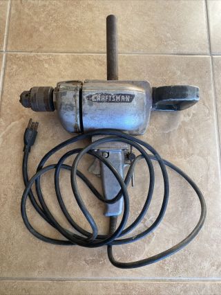 Vintage Sears & Roebuck Craftsman Industrial Reversible 1/2” Electric Drill