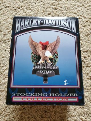 Unique 1999 Harley Davidson Motorcycle Eagle Christmas Fireplace Stocking Holder