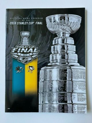 2016 Stanley Cup Final Program Pittsburgh Vs San Jose Sharks