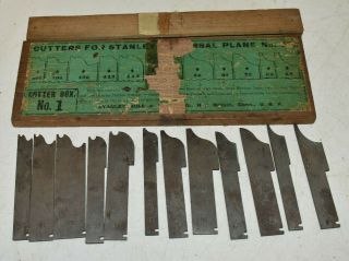 L755 - Antique Stanley No.  55 Plane Cutters Box 1