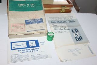 Rare 1963 Chevrolet Dealer Training Kit Simple As Abc (1963 Truck Data Book)