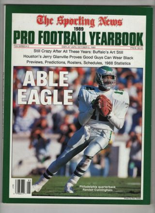 The Sporting News Pro Football Yearbook Mag Randall Cunningham 1989 082620nonr