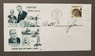 Walt Cunningham Signed 1968 Vintage First Day Cover Fdc,  Nasa Apollo 7 Astronaut