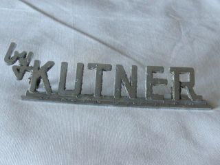 Vintage By Kutner Buick Car Dealer Chrome Emblem Philadelphia Pa Nameplate Badge