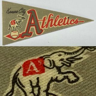 1960s Kansas City Athletics Decal Baseball Post Cereal Mini Pennant 1.  5x3.  5 Inch