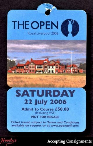 2006 British The Open Championship Ticket,  Tiger Woods Wins