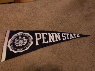 Vintage 1950s Psu Penn State College Football 1855 Felt Pennant Banner 26 "