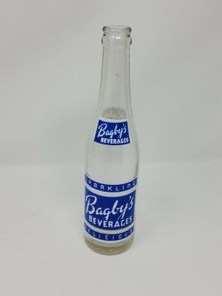 Vintage Bagby ' s Beverages Glass Bottle 2