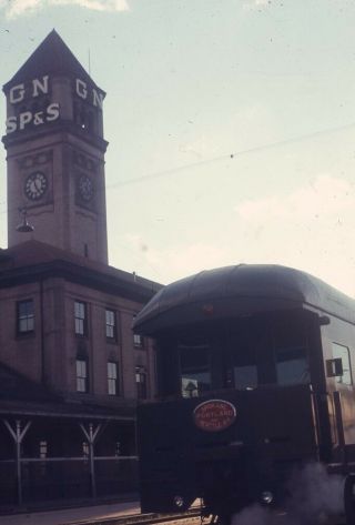 Spokane Portland And Seattle Railroad Train Station Spokane Wa 1969 Photo Slide