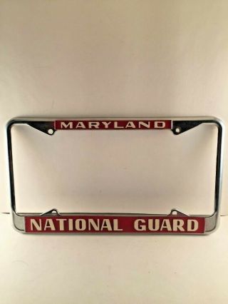 Maryland National Guard Metal License Plate Frame