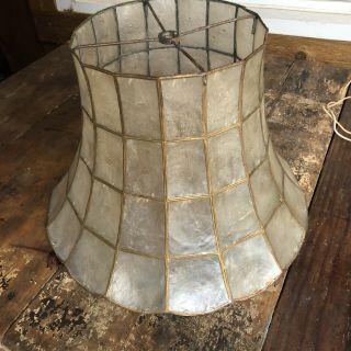 Vintage Capiz Shell Lamp Shade 10”h 14”w