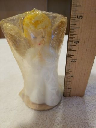 Vintage Gurley Angel Candle Glitter Christmas Holiday Single Candle 5 " Tall