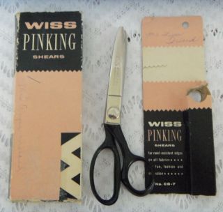 Vtg Wiss Pinking Shears Sewing Scissors No.  Cb - 7
