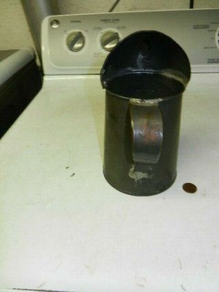 Vintage Metal 1 Quart Bulk Oil Can Dispenser with Rigid Pour Spout 3