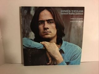 James Taylor Vintage Vinyl Sweet Baby James Wb Records 1970 W/ Poster